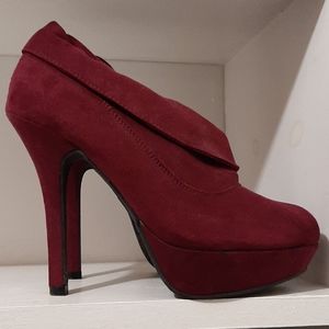 Suede high heels
